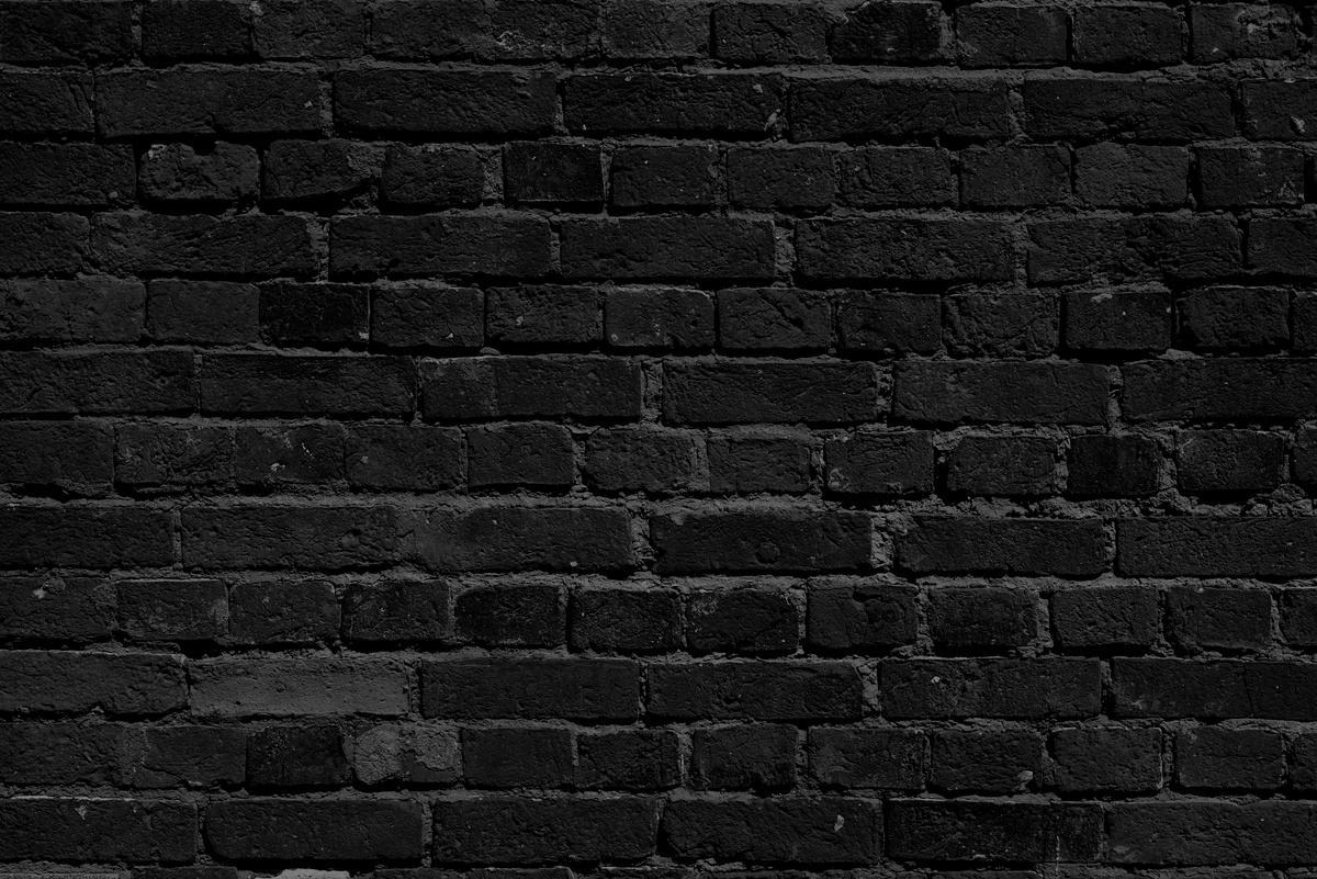 Black brick wall.